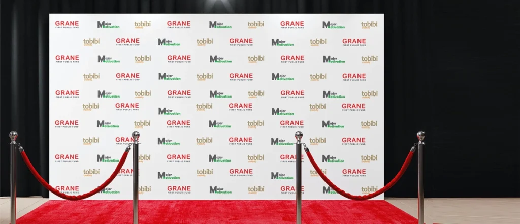 Red and Gold Step & Repeat Banner