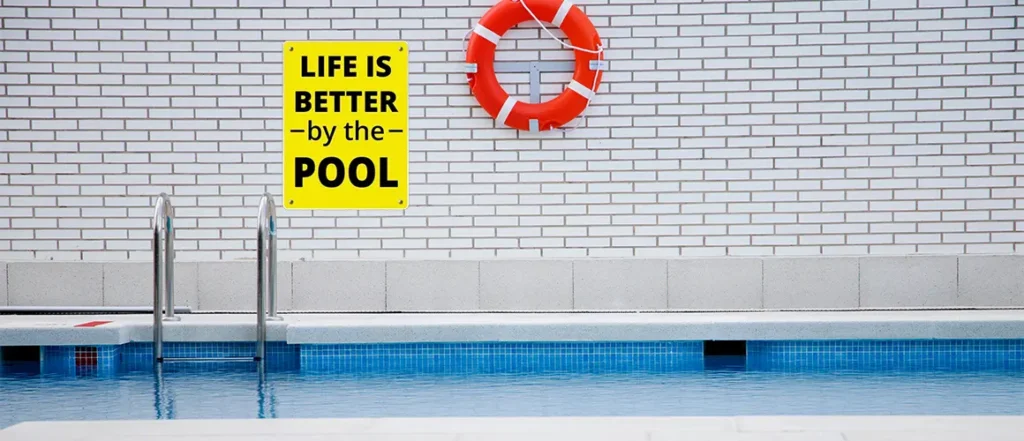 Reflective Pool Signs 